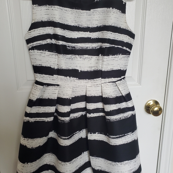 Black and White A-Line Dress - Picture 4 of 5